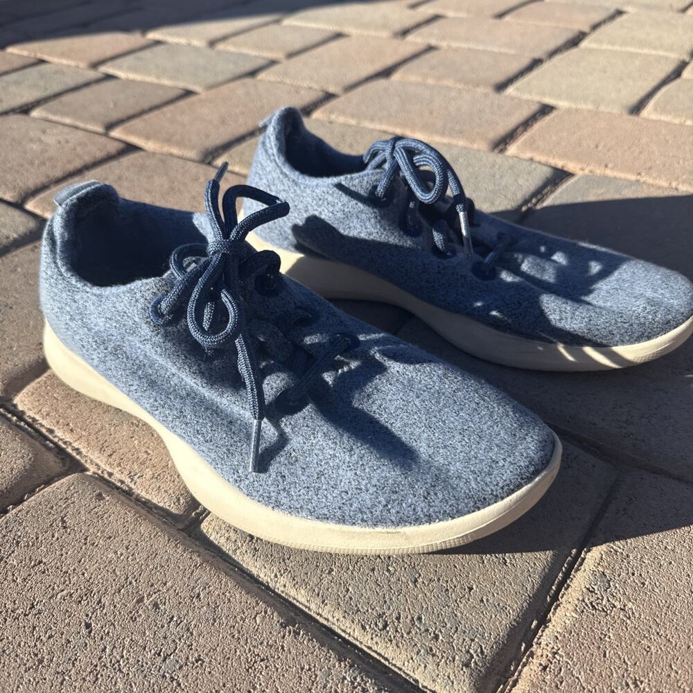 Allbirds Wool Runners Womens 9 Blue Merino Wool Washable Walking Shoes